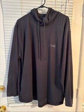 American Eagle Pullover Hoodie Mens XXL Black Cotton Polyester With Pockets